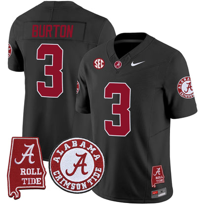 Men's Alabama Crimson Tide Vapor Limited Jersey V4 - Alabama Map - All Stitched