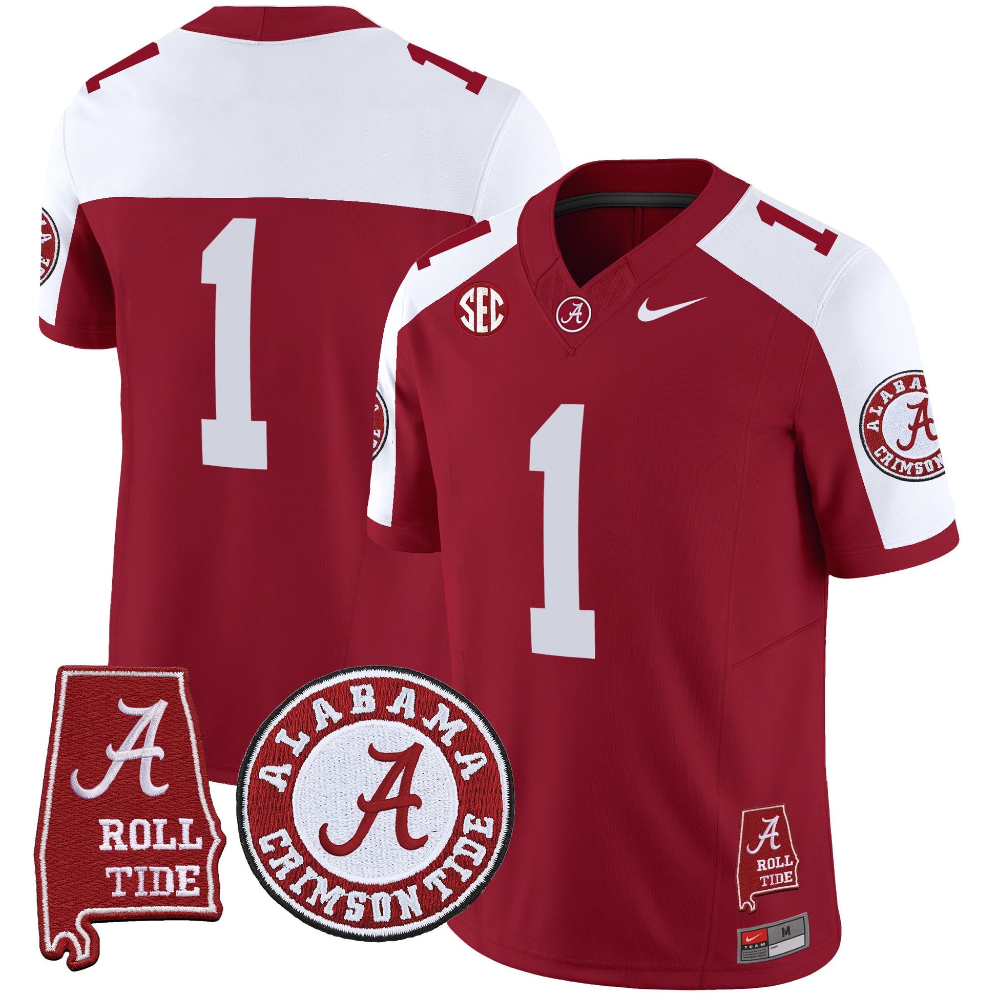 Men's Alabama Crimson Tide Vapor Limited Jersey V4 - Alabama Map - All Stitched