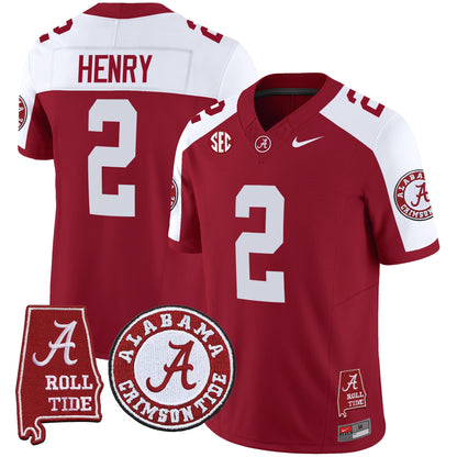 Men's Alabama Crimson Tide Vapor Limited Jersey V4 - Alabama Map - All Stitched