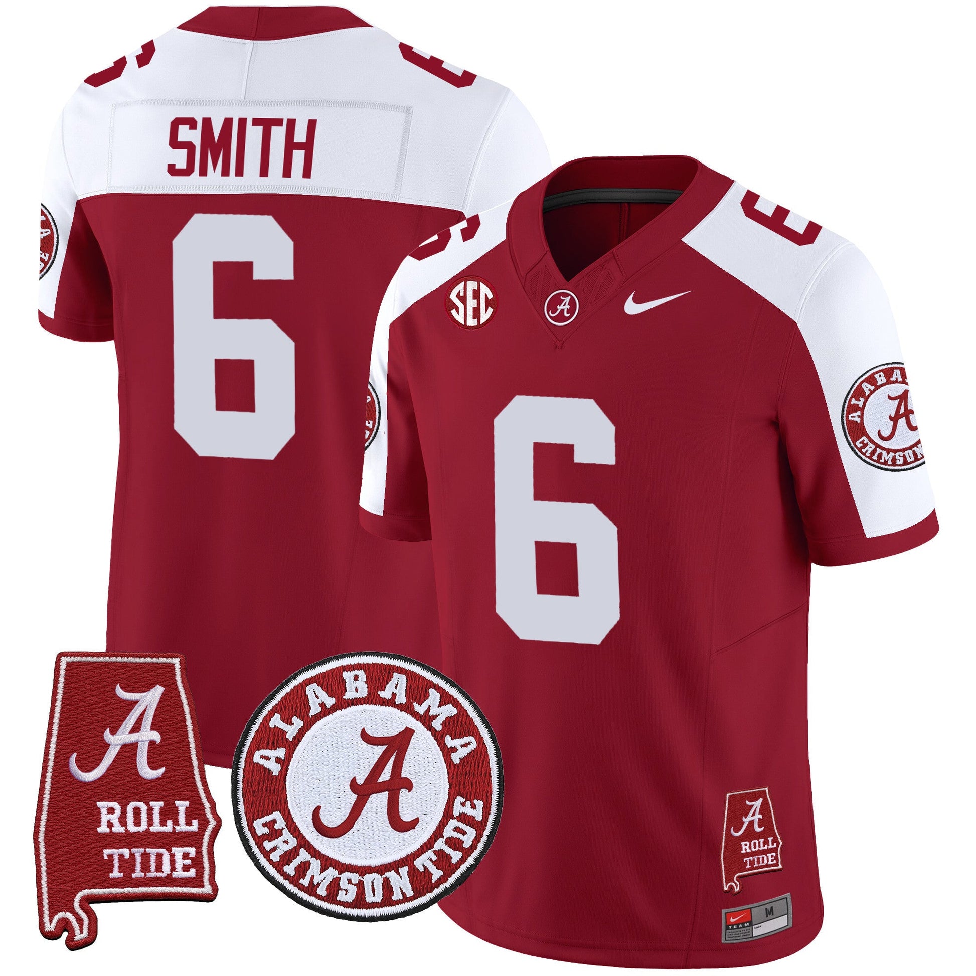 Men's Alabama Crimson Tide Vapor Limited Jersey V4 - Alabama Map - All Stitched
