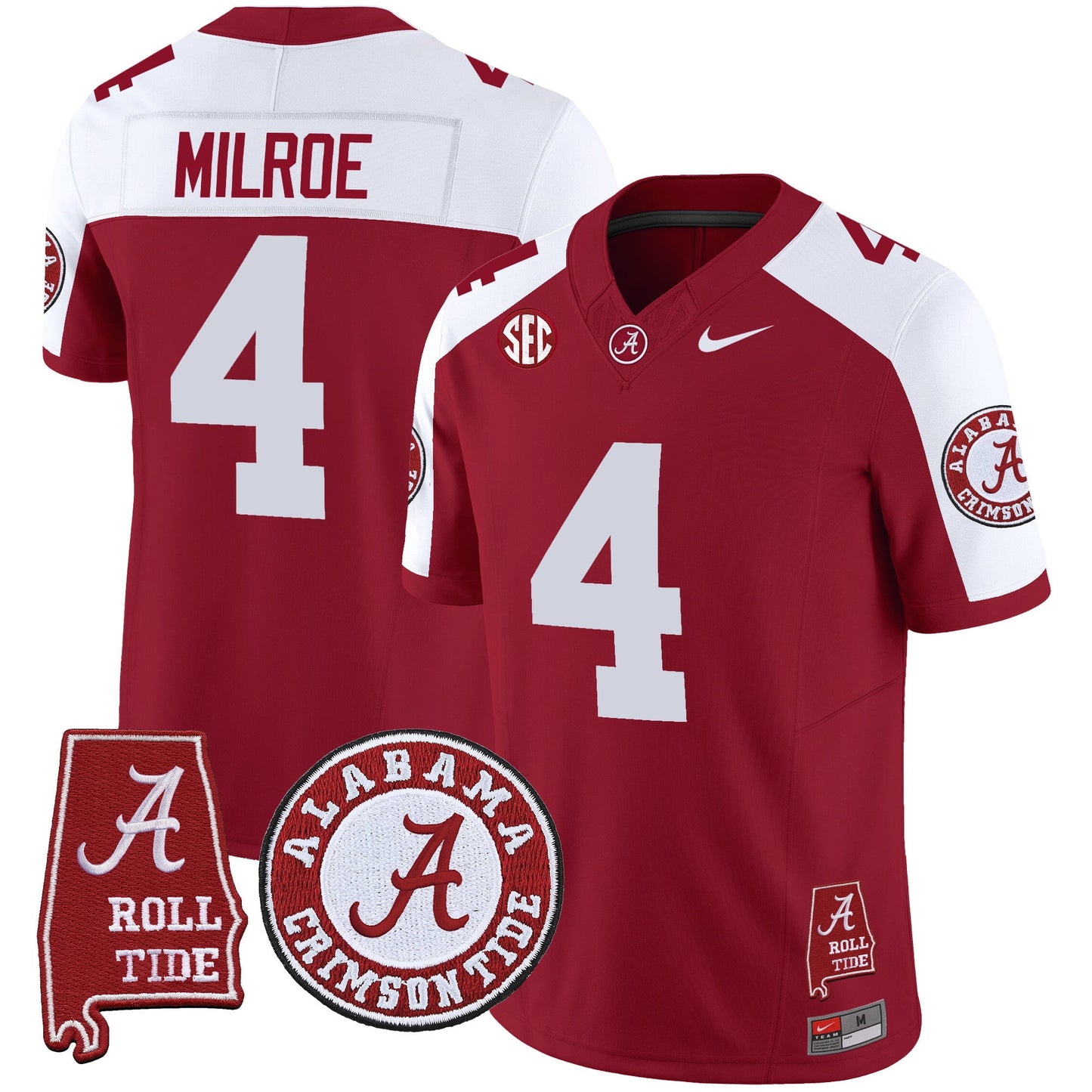 Men's Alabama Crimson Tide Vapor Limited Jersey V4 - Alabama Map - All Stitched