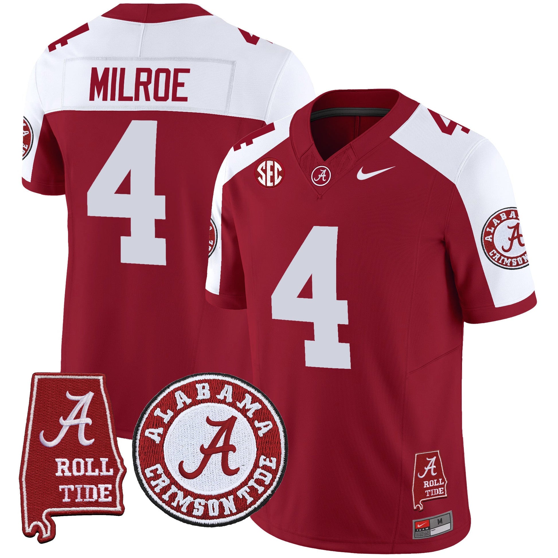 Men's Alabama Crimson Tide Vapor Limited Jersey V4 - Alabama Map - All Stitched