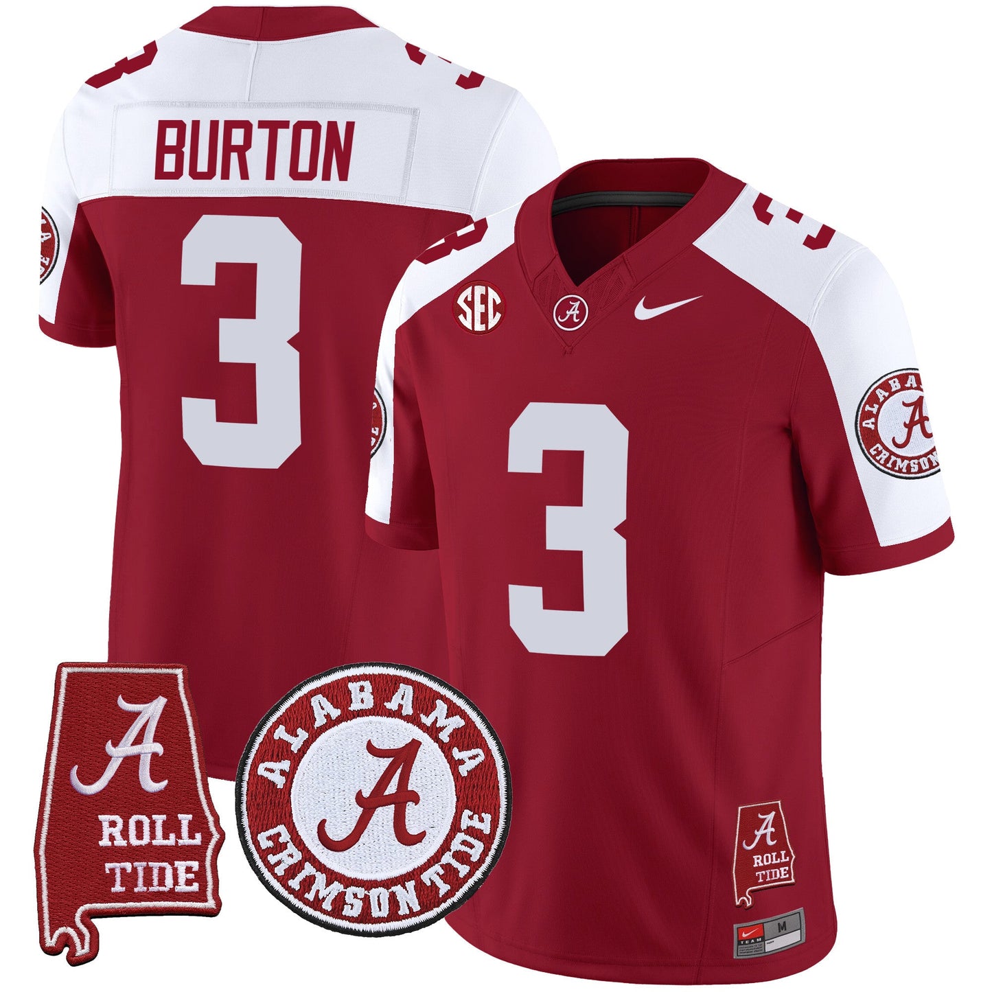 Men's Alabama Crimson Tide Vapor Limited Jersey V4 - Alabama Map - All Stitched