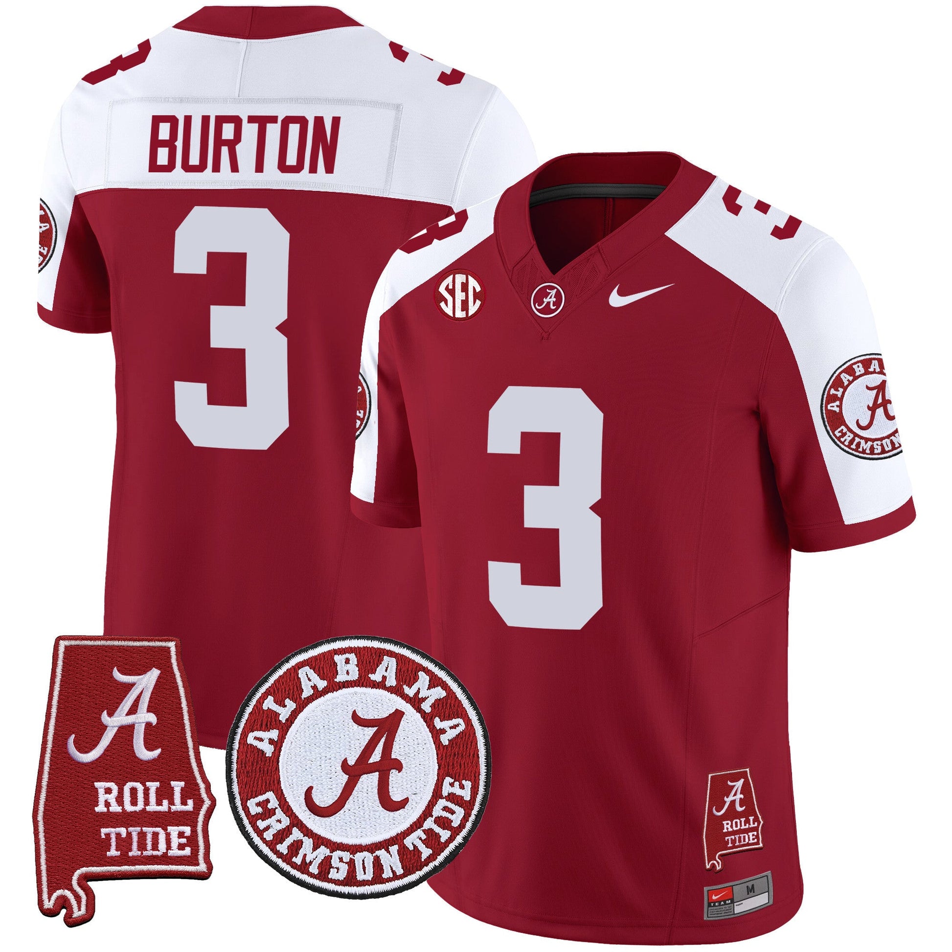 Men's Alabama Crimson Tide Vapor Limited Jersey V4 - Alabama Map - All Stitched
