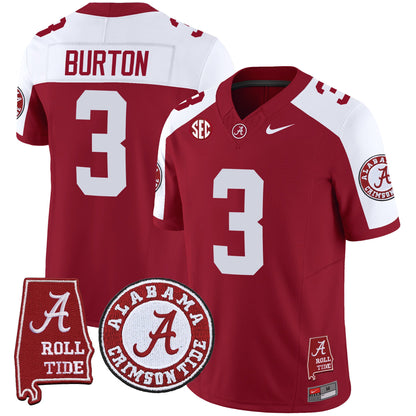 Men's Alabama Crimson Tide Vapor Limited Jersey V4 - Alabama Map - All Stitched