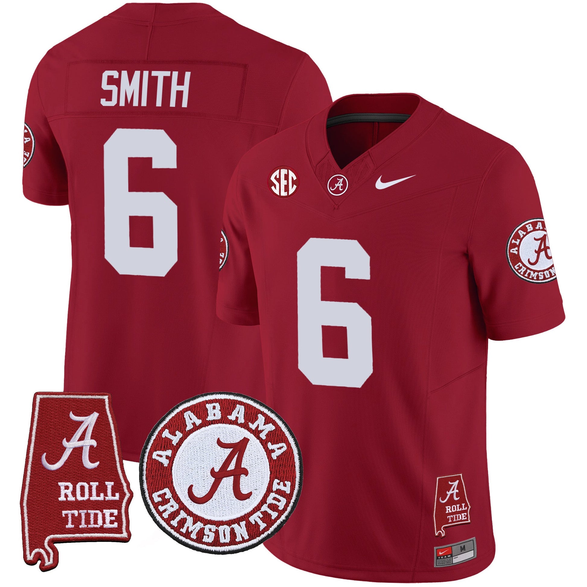 Men's Alabama Crimson Tide Vapor Limited Jersey V4 - Alabama Map - All Stitched