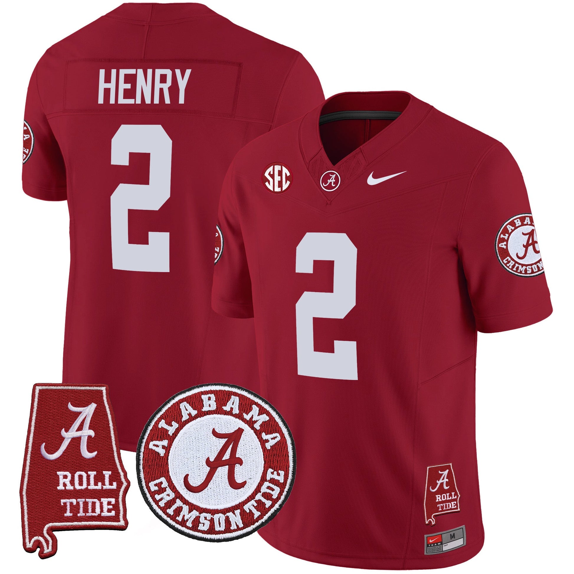Men's Alabama Crimson Tide Vapor Limited Jersey V4 - Alabama Map - All Stitched