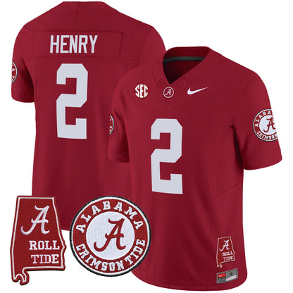 Men's Alabama Crimson Tide Vapor Limited Jersey V4 - Alabama Map - All Stitched