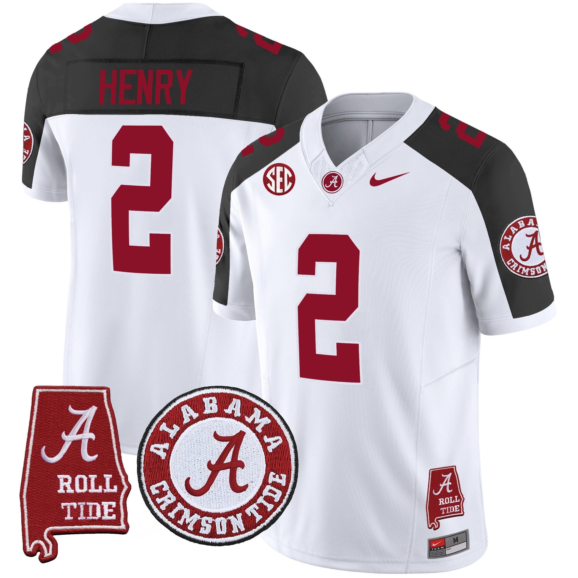 Men's Alabama Crimson Tide Vapor Limited Jersey V4 - Alabama Map - All Stitched