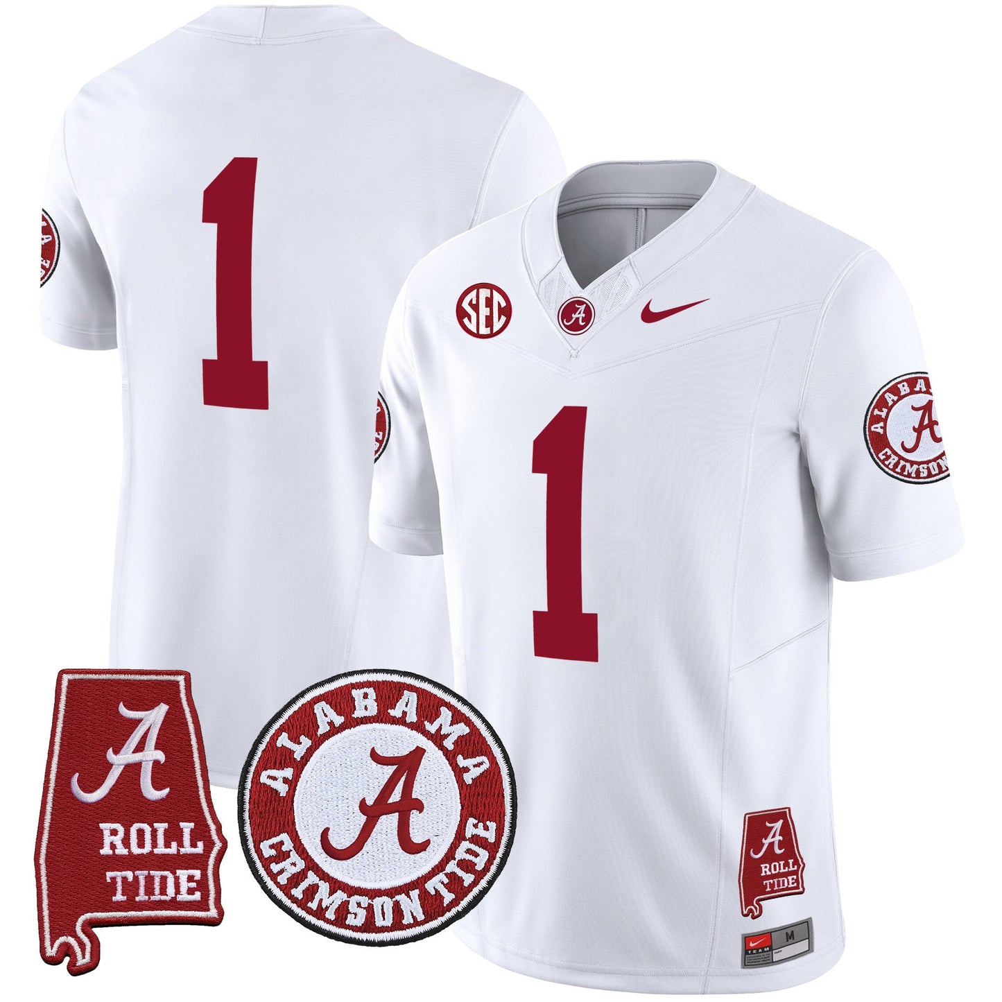 Men's Alabama Crimson Tide Vapor Limited Jersey V4 - Alabama Map - All Stitched