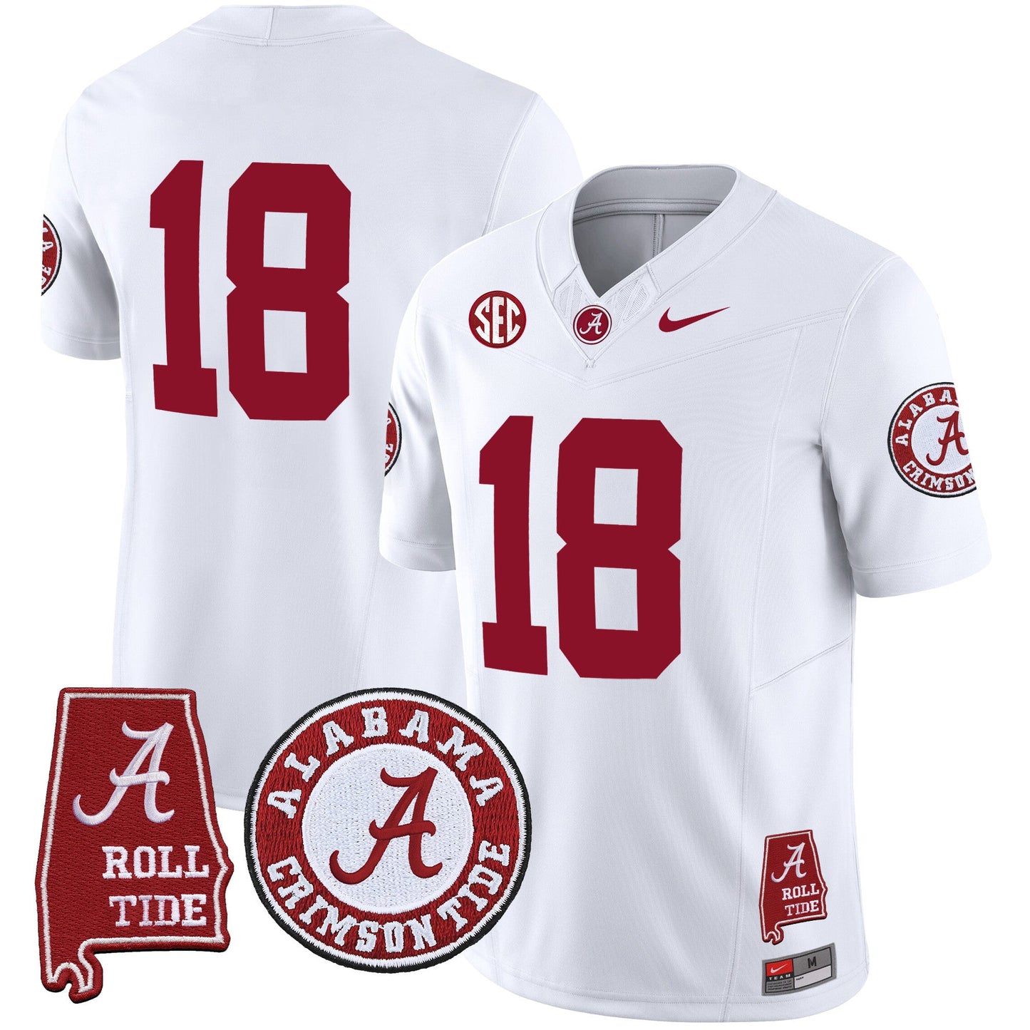 Men's Alabama Crimson Tide Vapor Limited Jersey V4 - Alabama Map - All Stitched