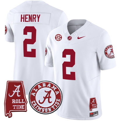 Men's Alabama Crimson Tide Vapor Limited Jersey V4 - Alabama Map - All Stitched