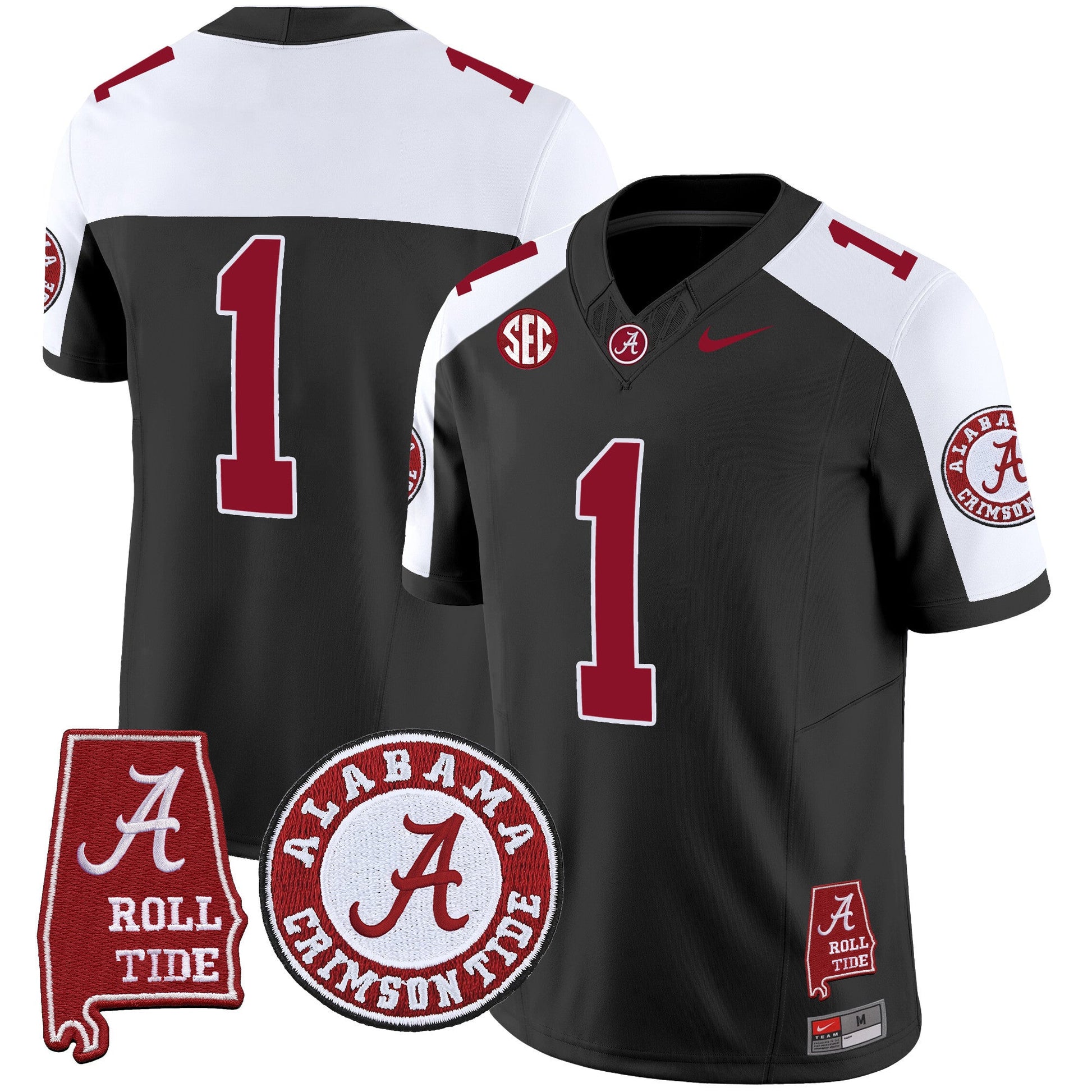 Men's Alabama Crimson Tide Vapor Limited Jersey V4 - Alabama Map - All Stitched