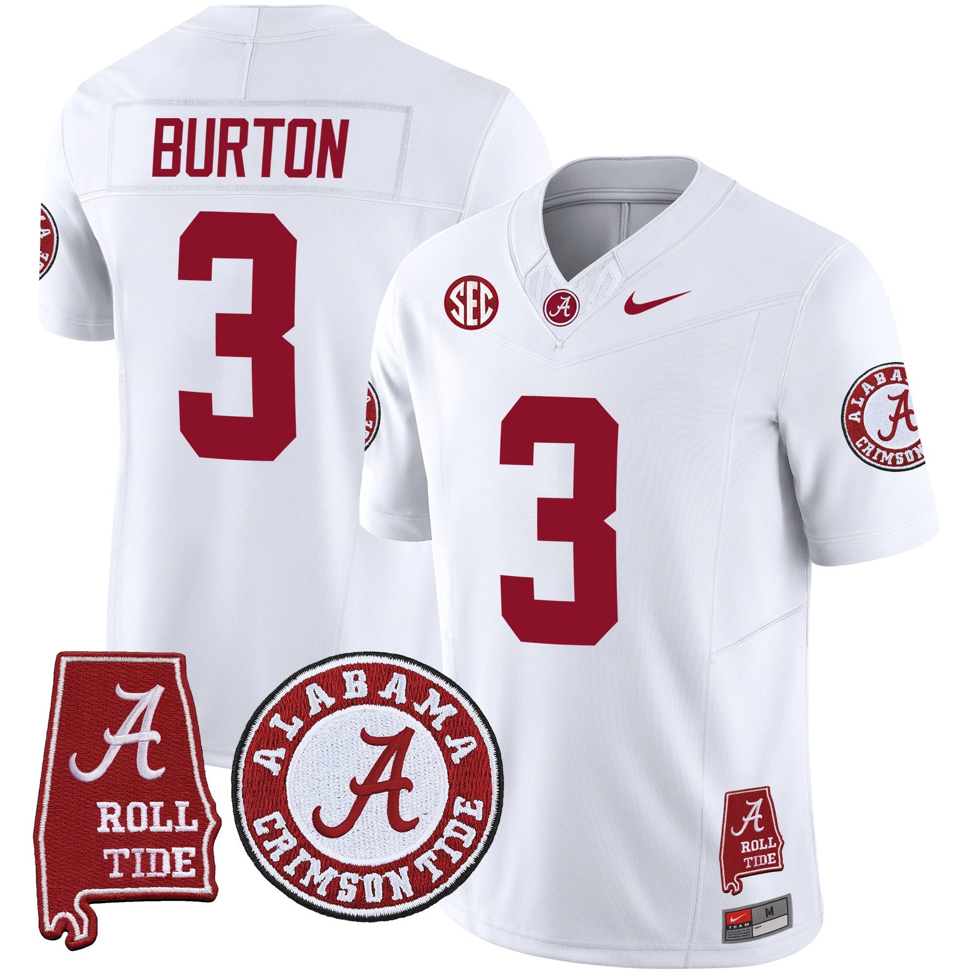 Men's Alabama Crimson Tide Vapor Limited Jersey V4 - Alabama Map - All Stitched