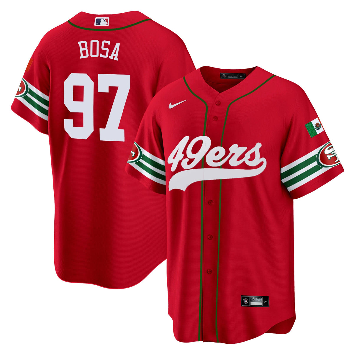 Men's 49ers Mexico Baseball Jersey - All Stitched