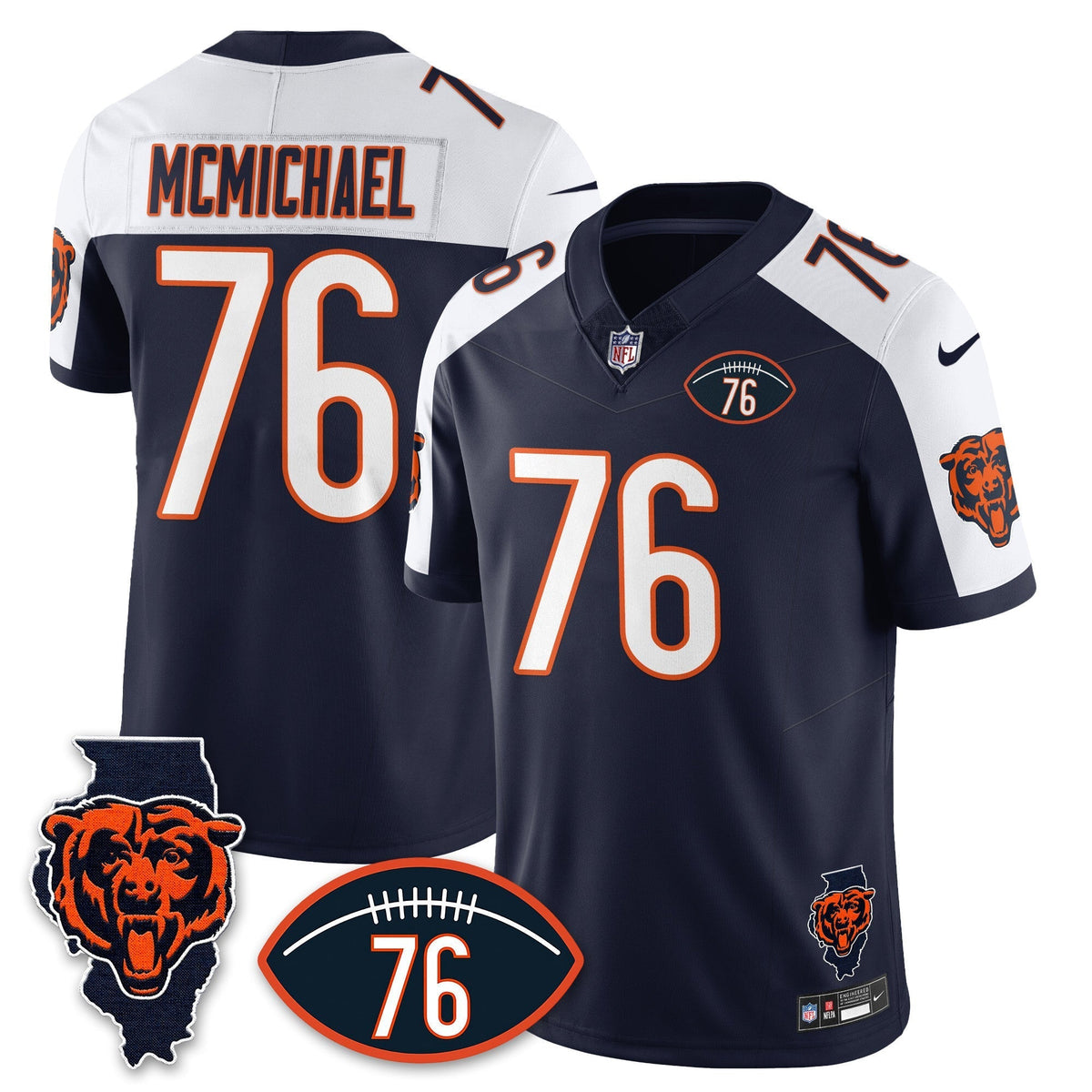 Men's Chicago Bears Honor Steve McMichael Jersey - All Stitched