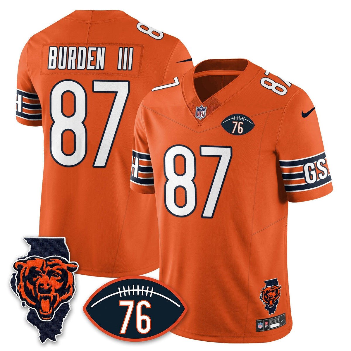 CHI Honor Steve McMichael Jersey - Stitched