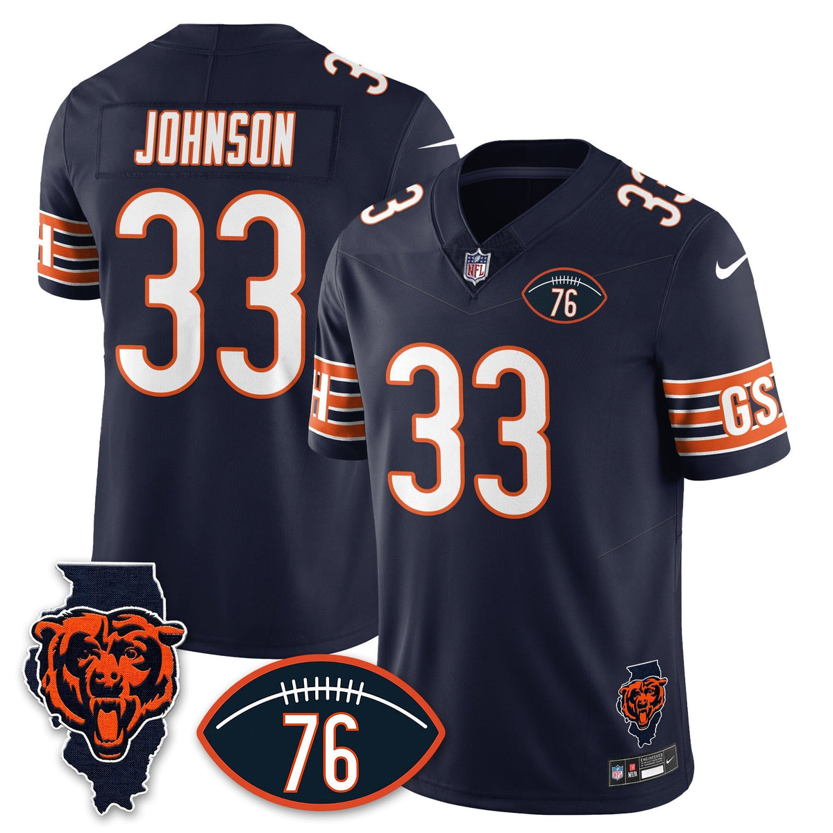 CHI Honor Steve McMichael Jersey - Stitched