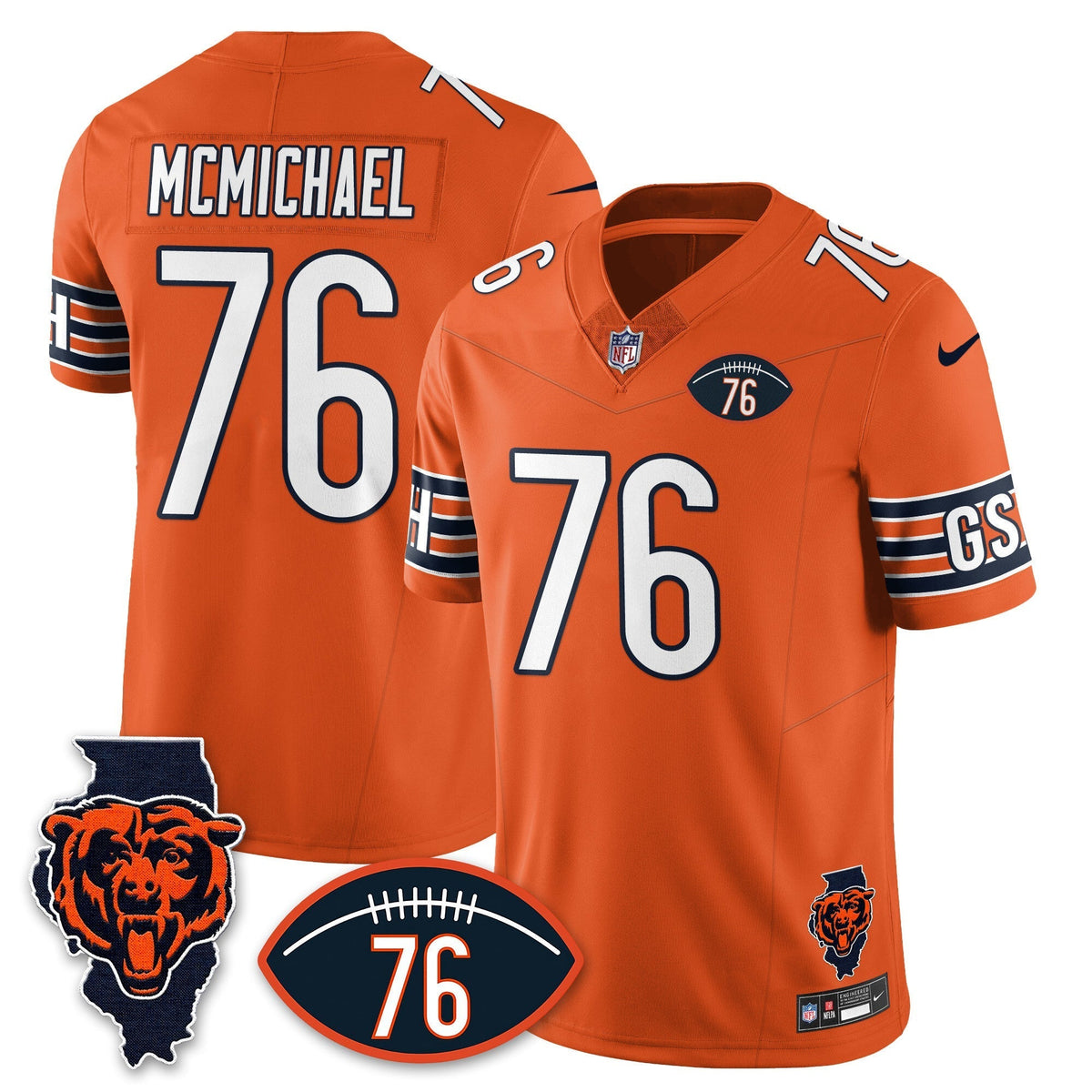 CHI Honor Steve McMichael Jersey - Stitched