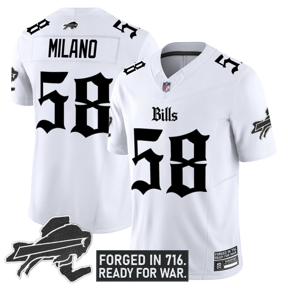 Men's Buffalo Bills 'Gothic Cold Front Edition' Vapor Limited Jersey - All Stitched