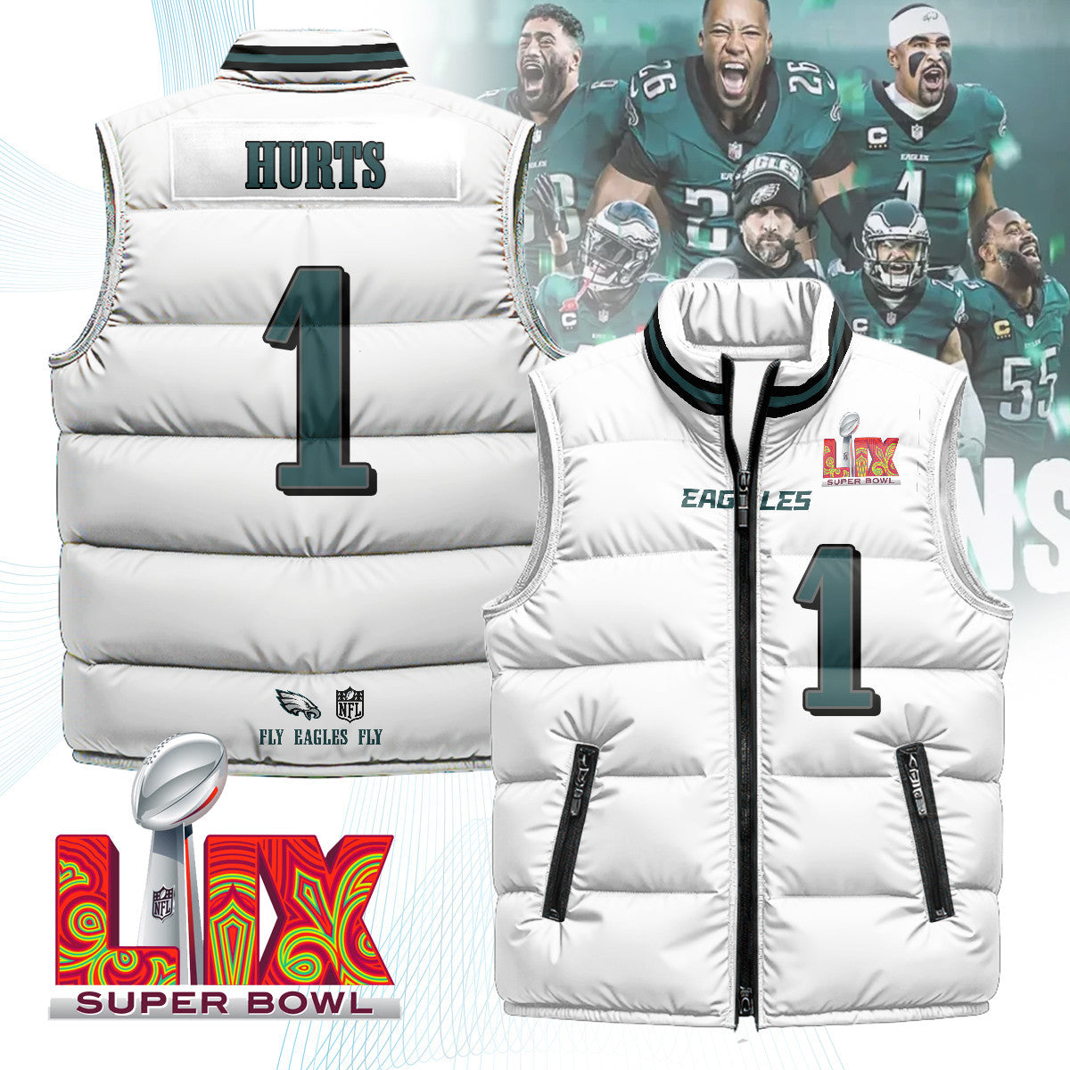 Philadelphia Eagles Unisex Puffer Vest