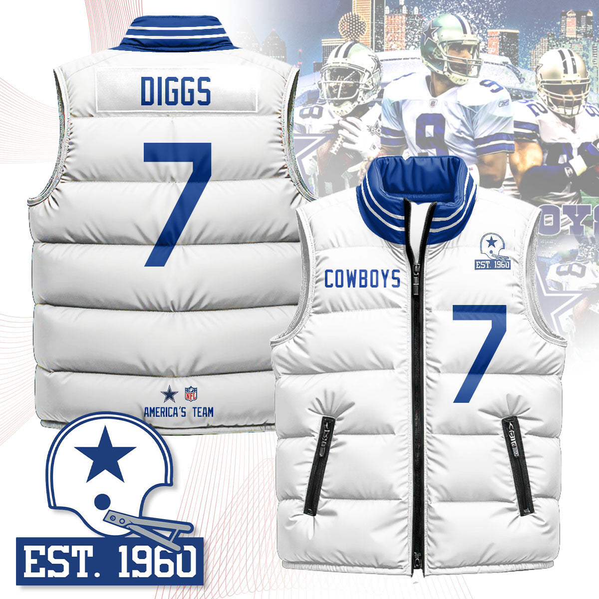 Dallas Cowboys Unisex Puffer VestPlayer