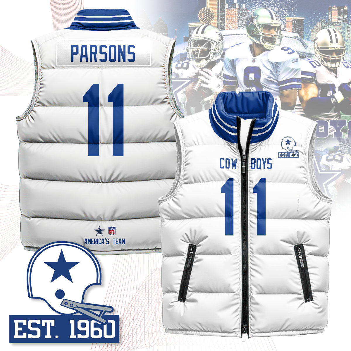 Dallas Cowboys Unisex Puffer VestPlayer