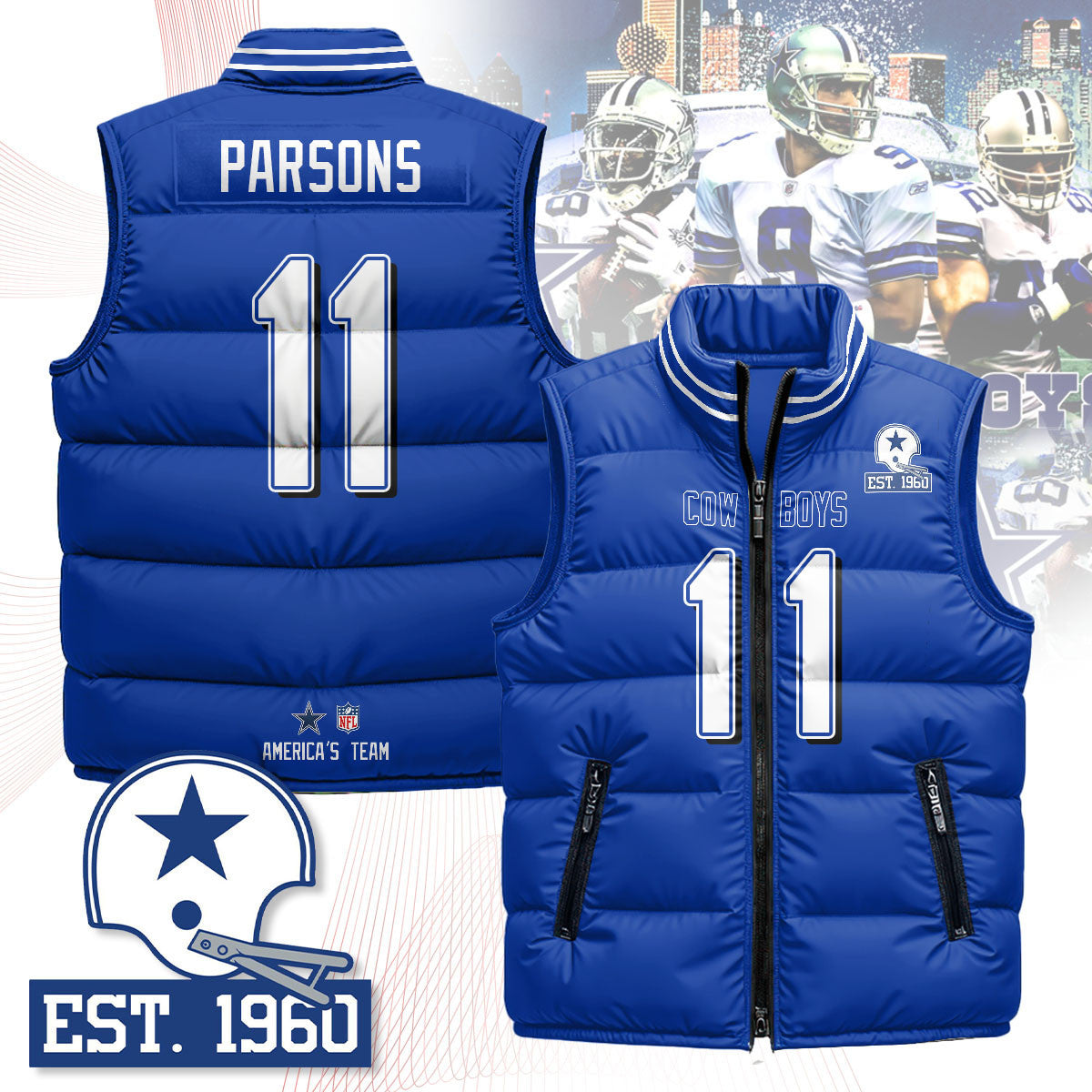 DAL Unisex Puffer VestPlayer