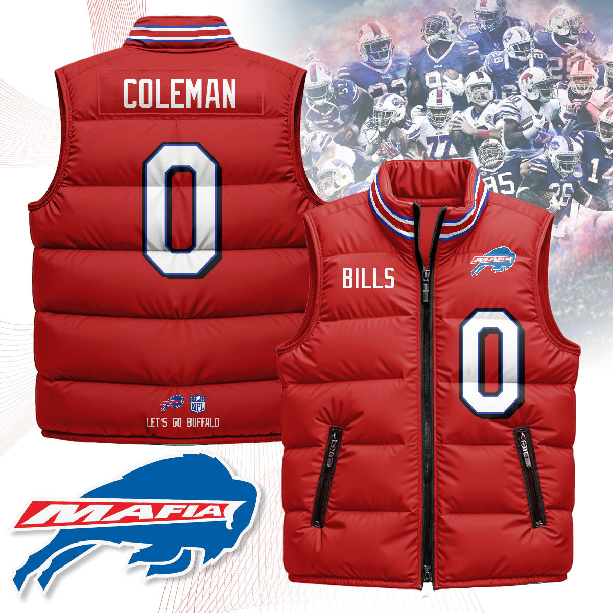 Buffalo Bills Unisex Puffer Vest