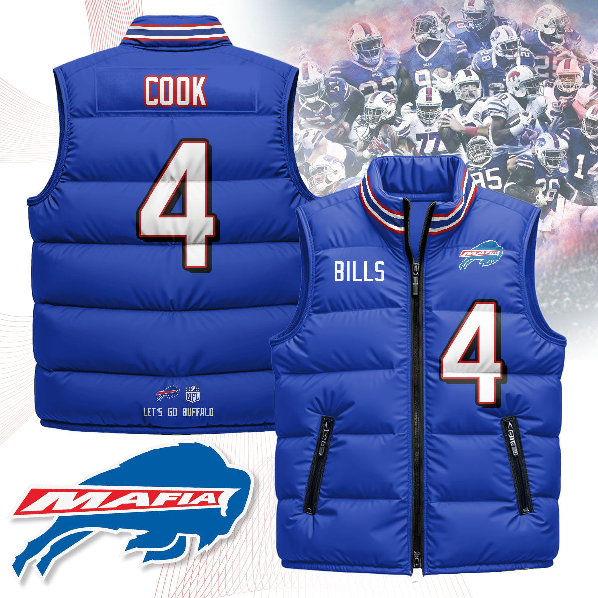 Buffalo Bills Unisex Puffer Vest
