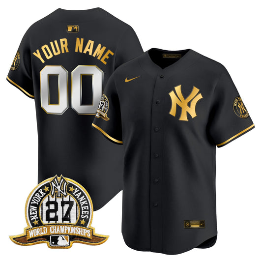 New York Yankees 27 Time Champions Patch Vapor Premier Limited Custom Jersey - All Stitched