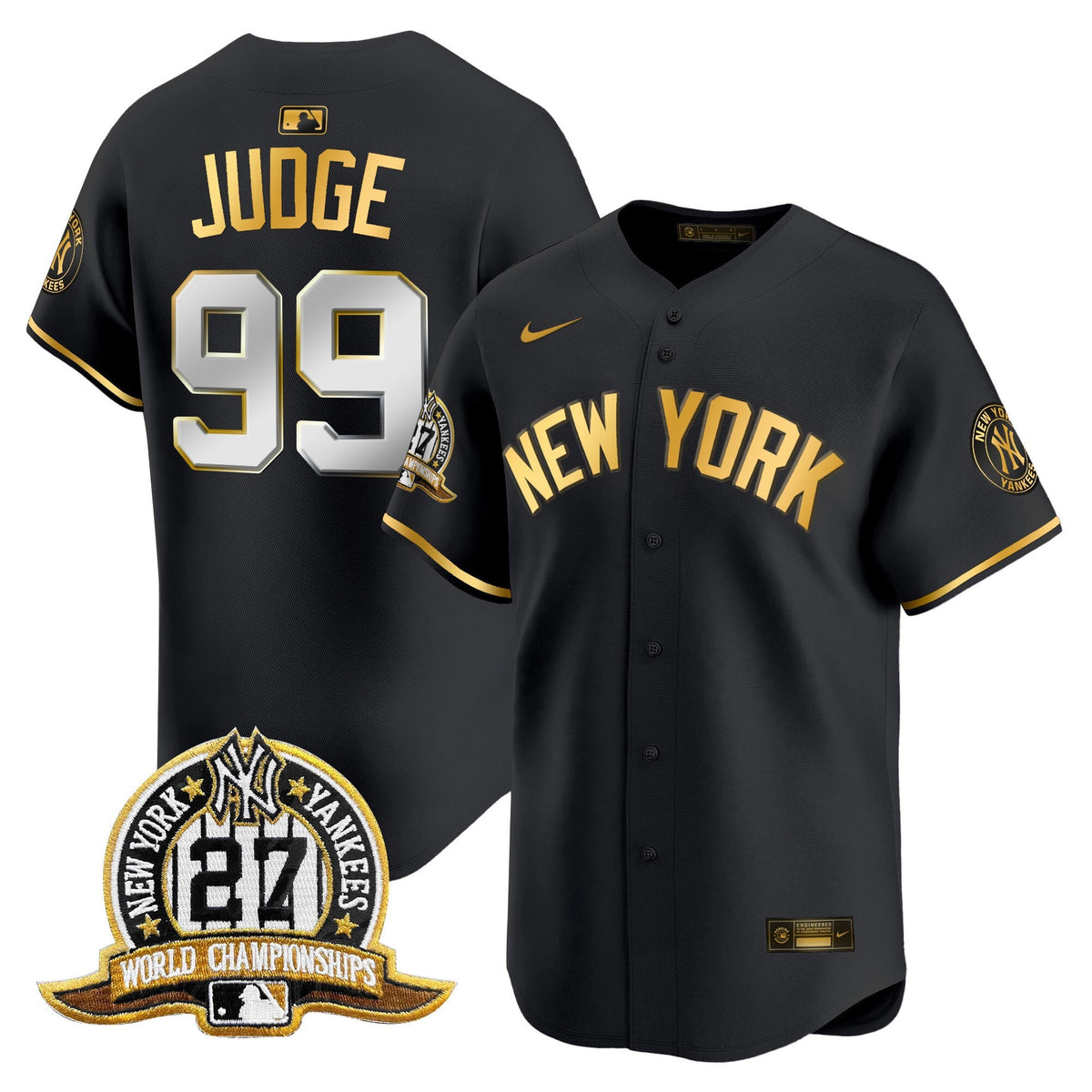 Men's New York Yankees 27 Time Champions Patch Vapor Premier Limited Jersey V2 - All Stitched