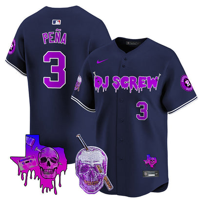 Men's Astros DJ Screw Vapor Premier Limited Jersey - All Stitched