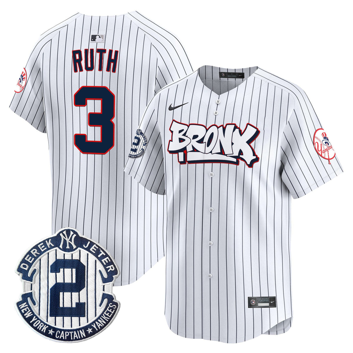 Men's New York Yankees The Bronx Graffiti Vapor Premier Limited Jersey V4 - All Stitched