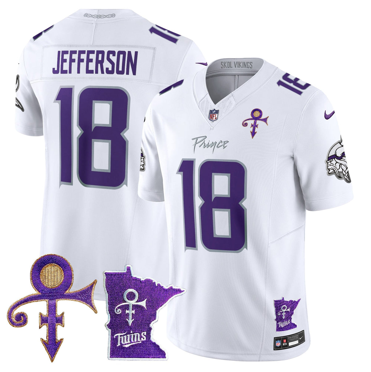 Men's Minnesota Vikings 2024 Prince Vapor Limited Jersey V2 - All Stitched