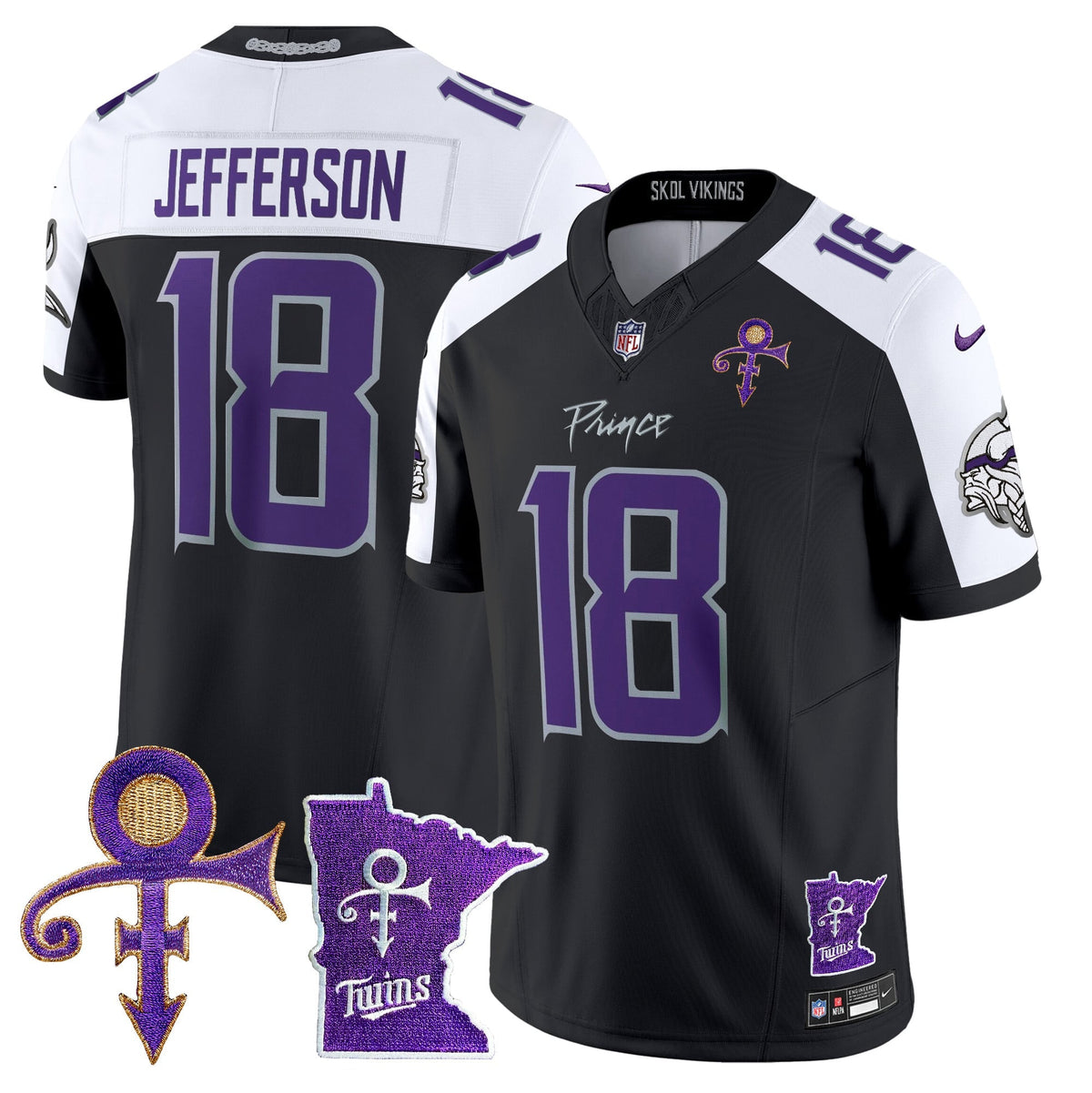 Men's Minnesota Vikings 2024 Prince Vapor Limited Jersey V2 - All Stitched