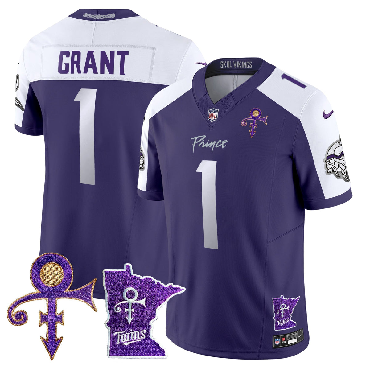 Men's Minnesota Vikings 2024 Prince Vapor Limited Jersey V2 - All Stitched