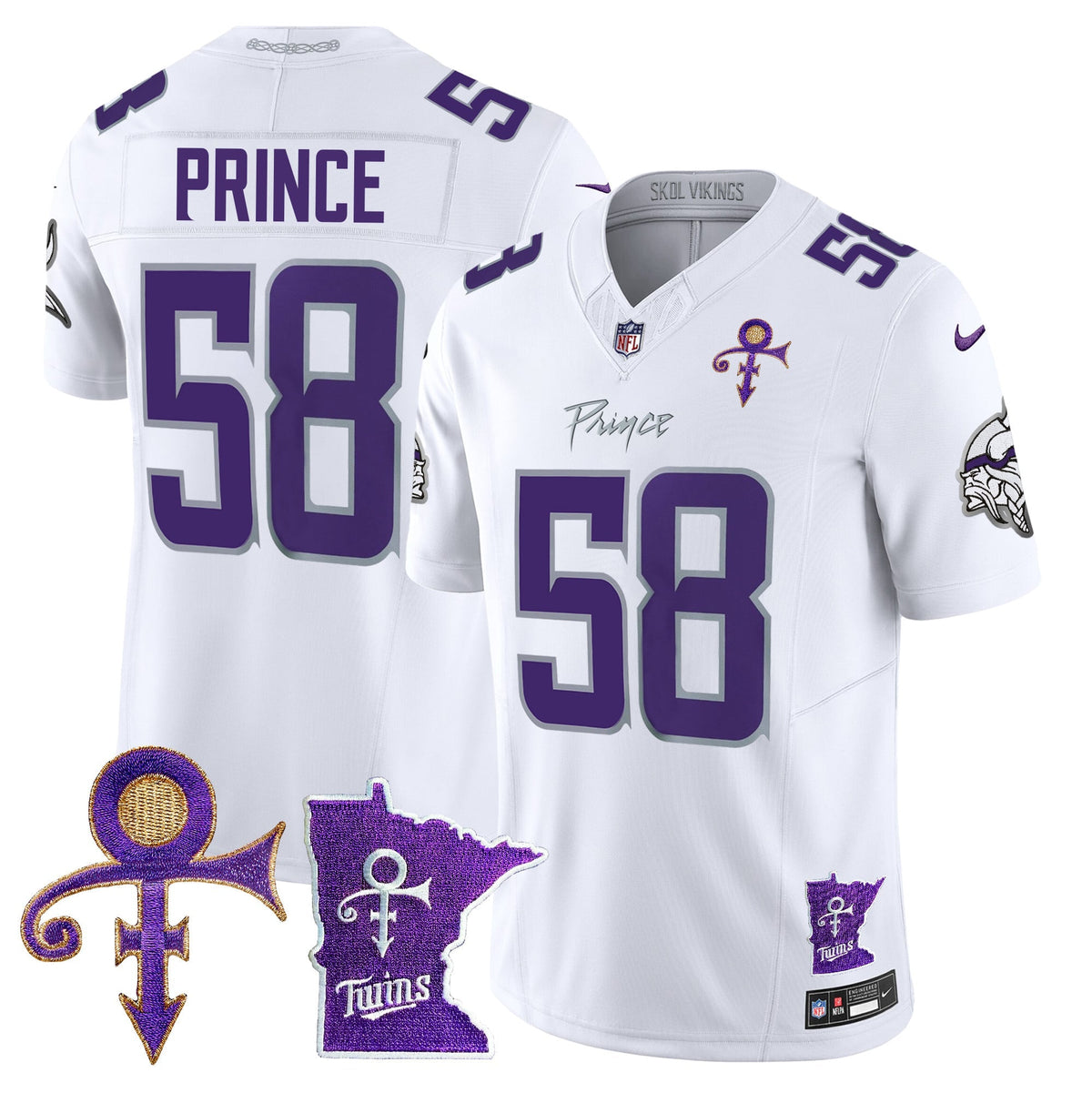 Men's Minnesota Vikings 2024 Prince Vapor Limited Jersey V2 - All Stitched