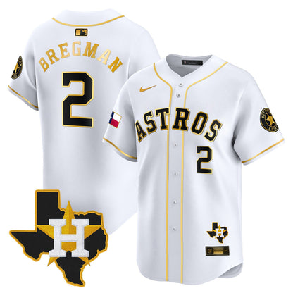 Men's Houston Astros Texas Patch Vapor Premier Limited Jersey - All Stitched