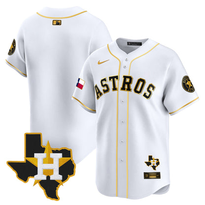 Men's Houston Astros Texas Patch Vapor Premier Limited Jersey - All Stitched