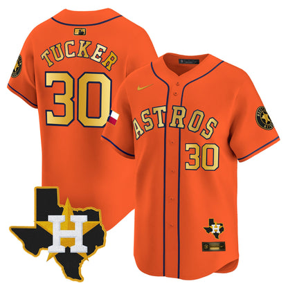 Men's Houston Astros Texas Patch Vapor Premier Limited Jersey - All Stitched