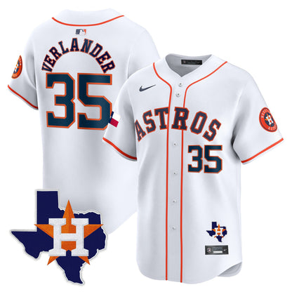 Men's Houston Astros Texas Patch Vapor Premier Limited Jersey - All Stitched