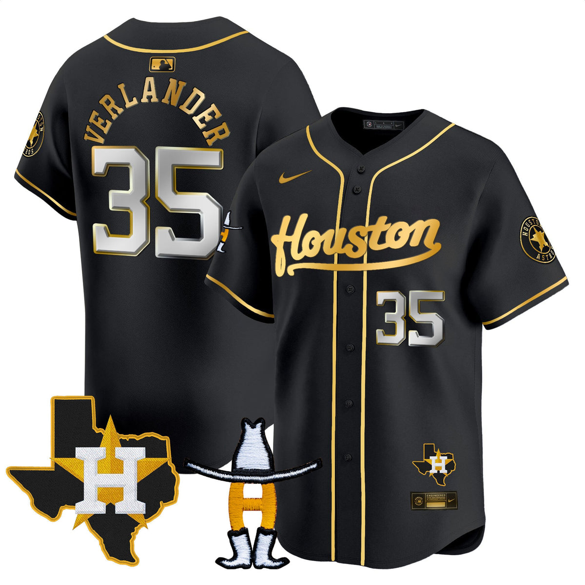 Men's Houston Astros Houston Rodeo Patch Vapor Premier Limited Jersey - All Stitched
