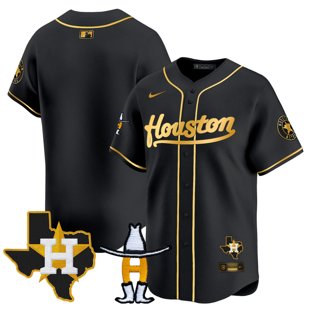 Men's Houston Astros Houston Rodeo Patch Vapor Premier Limited Jersey - All Stitched