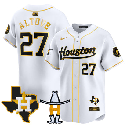 Men's Houston Astros Houston Rodeo Patch Vapor Premier Limited Jersey - All Stitched