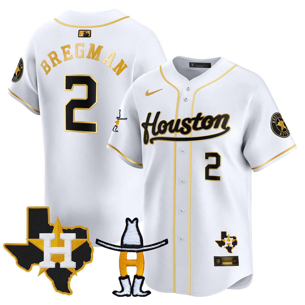 Men's Houston Astros Houston Rodeo Patch Vapor Premier Limited Jersey - All Stitched