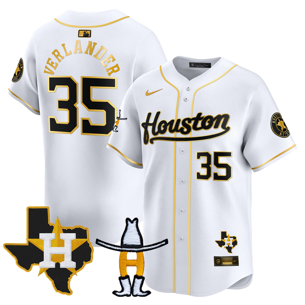 Men's Houston Astros Houston Rodeo Patch Vapor Premier Limited Jersey - All Stitched
