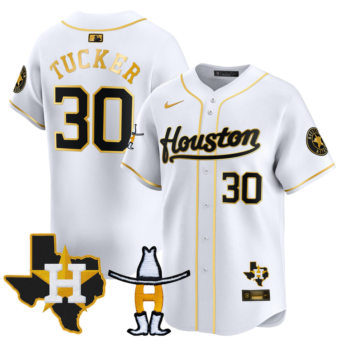 Men's Houston Astros Houston Rodeo Patch Vapor Premier Limited Jersey - All Stitched
