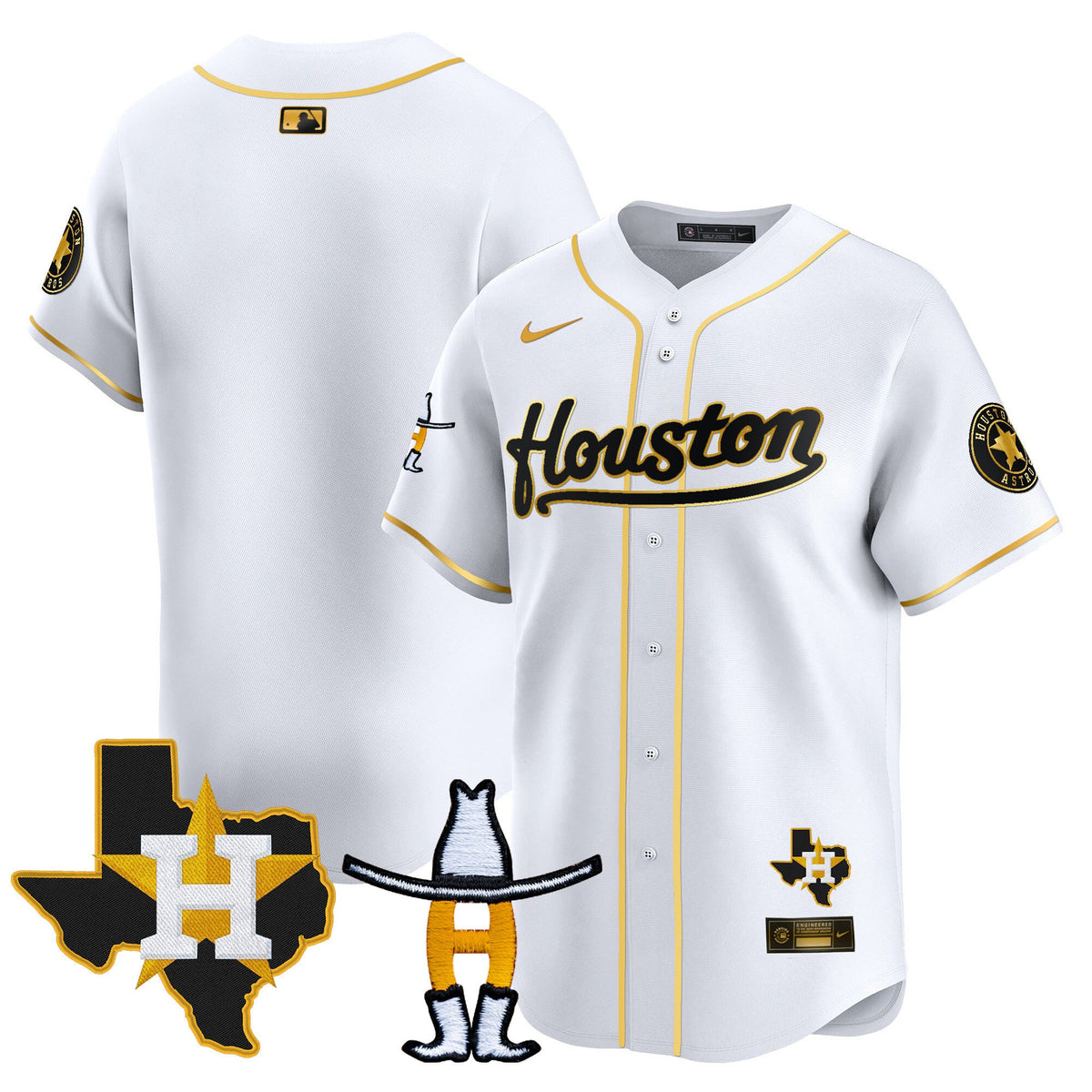 Men's Houston Astros Houston Rodeo Patch Vapor Premier Limited Jersey - All Stitched