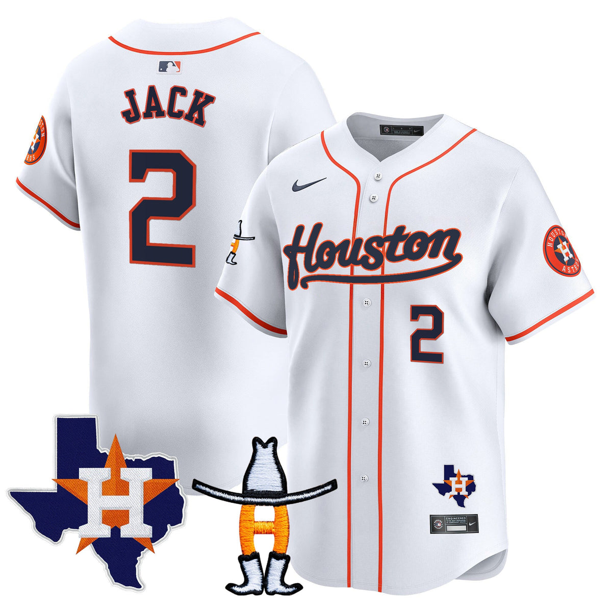 Men's Houston Astros Houston Rodeo Patch Vapor Premier Limited Jersey - All Stitched